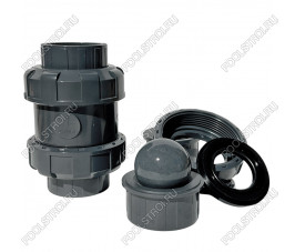 Обратный клапан шаровый d63 уплотнение EPDM AQUAVIVA, Россия