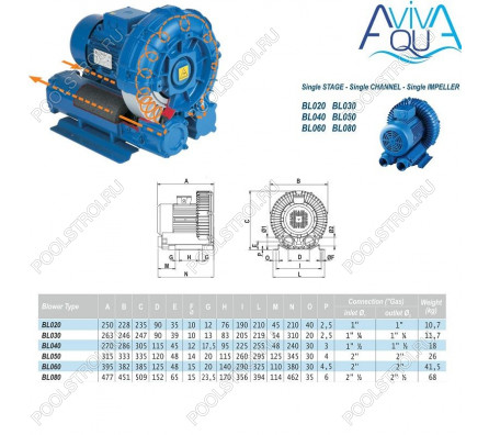 Компрессор одноступенчатый AquaViva 040 (BL040001M1300)